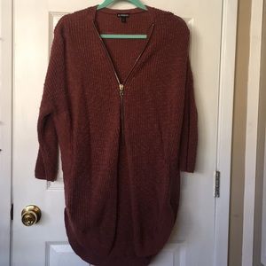 Zippered express sweater